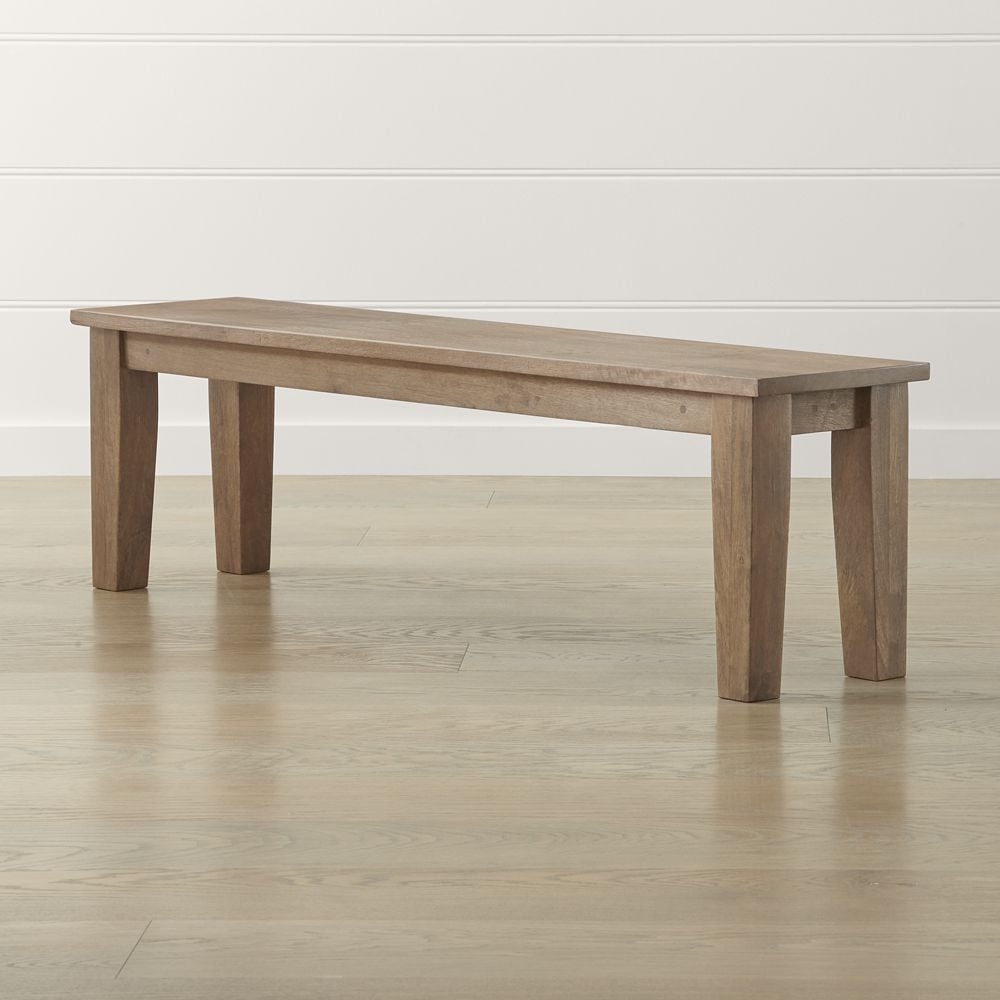 Basque 62" Light Brown Solid Wood Dining Bench - Image 0