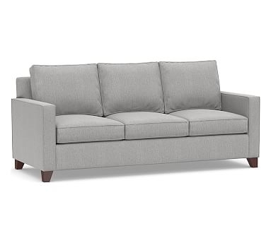 Cameron Square Arm Upholstered Queen Sleeper Sofa with Memory Foam Mattress, Polyester Wrapped Cushions, Sunbrella(R) Performance Chenille Fog - Image 2