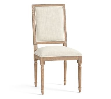 Louis Square Desk Chair, Gray Wash - Image 0