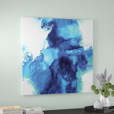 'Ascending in Blue I' Painting Print on Wrapped Canvas - Image 0