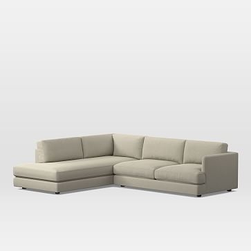 Haven Sectional Set 02: Right Arm Sofa, Left Arm Terminal Chaise, Poly, Performance Velvet, Stone - Image 0