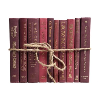 Authentic Decorative Books - By Color Modern Bordeaux ColorPak (1 Linear Foot, 10-12 Books) - Image 0
