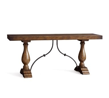 Lorraine Grand Console Table, Rustic Brown - Image 5