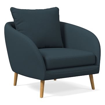 Hanna Chair, Twill, Teal, Almond, Poly - Image 0