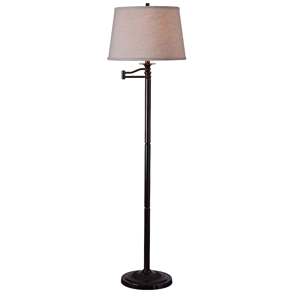 Kenroy Home Riverside Copper Bronze Swing Arm Floor Lamp - Style # 64W88 - Image 0