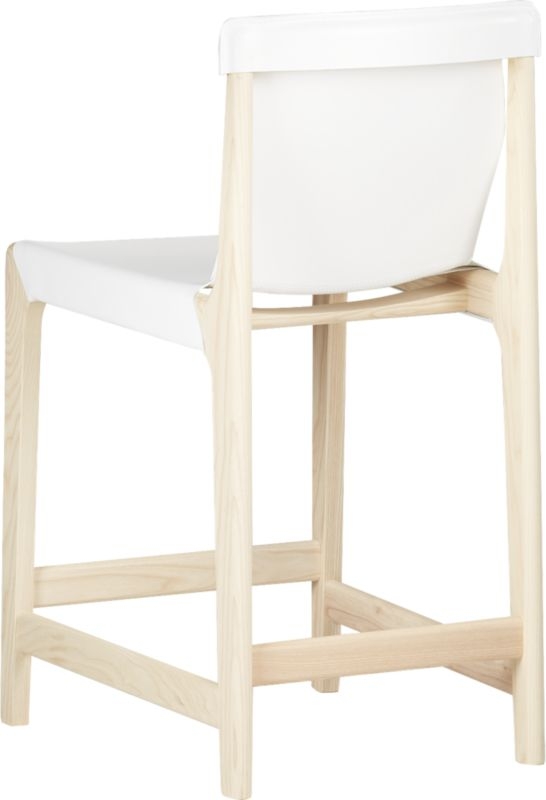 Burano White Leather Sling Counter Stool - Image 6