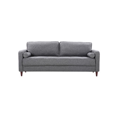 Mid-Century Modern Linen Fabric Living Room Sofa - Image 0