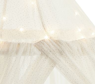 Lightup Glitter Canopy, Ivory - Image 1