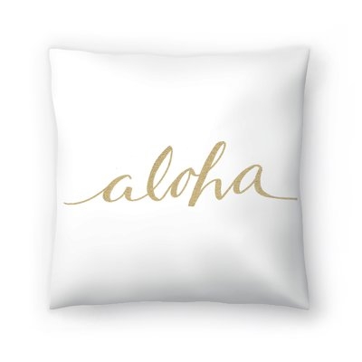 Jetty Printables Aloha Typography Throw Pillow - Image 0