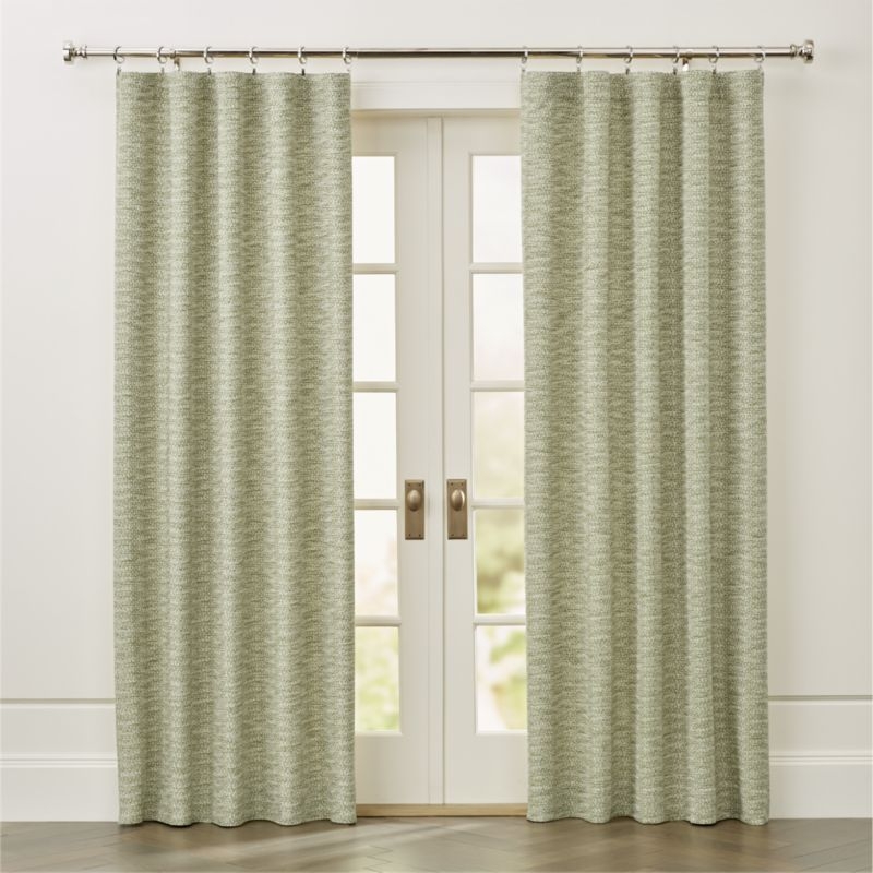Desmond Green Cotton Curtain Panel 50"x84" - Image 1