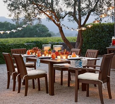 Chatham Indoor/Outdoor FSC® Mahogany Extending Dining Table - Image 1