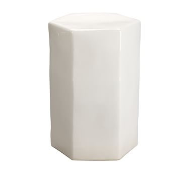 Croft Ceramic Side Table, White, Large - Image 3