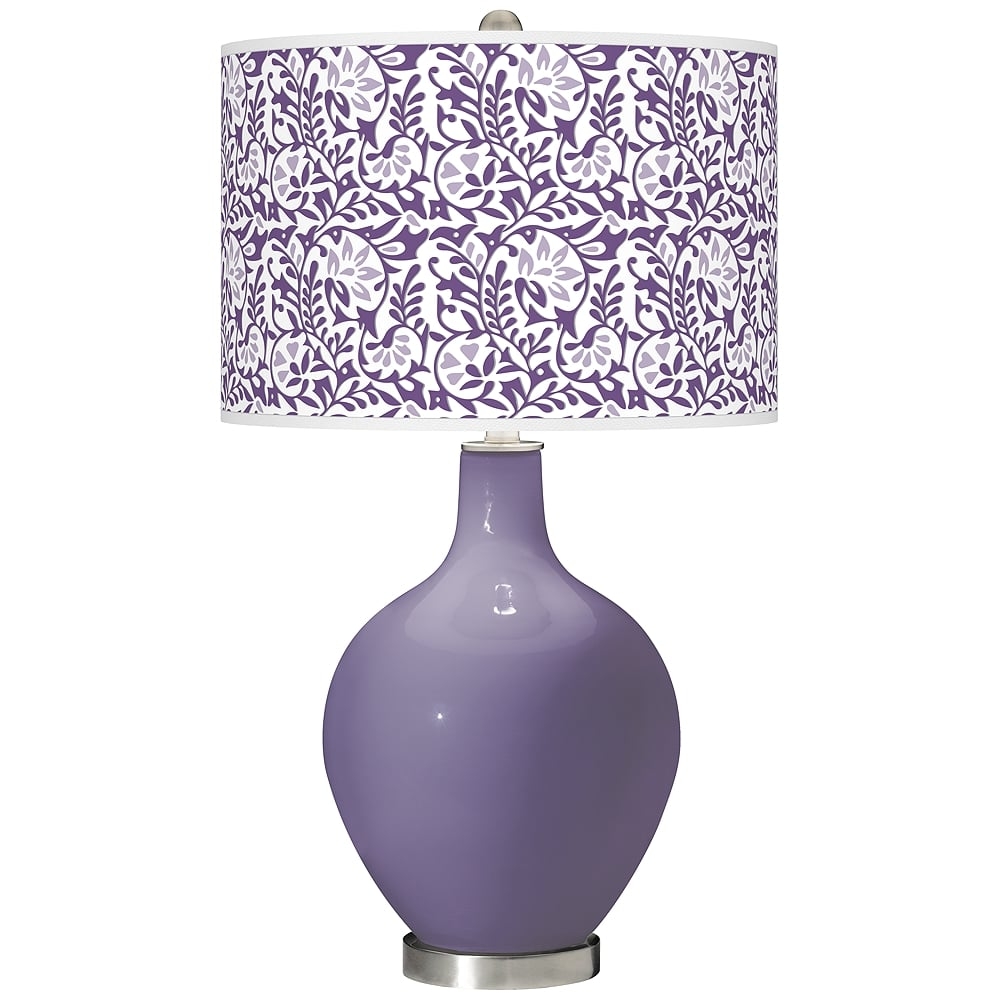 Color Plus Ovo 28 1/2" High Gardenia Shade Purple Haze Table Lamp - Image 0