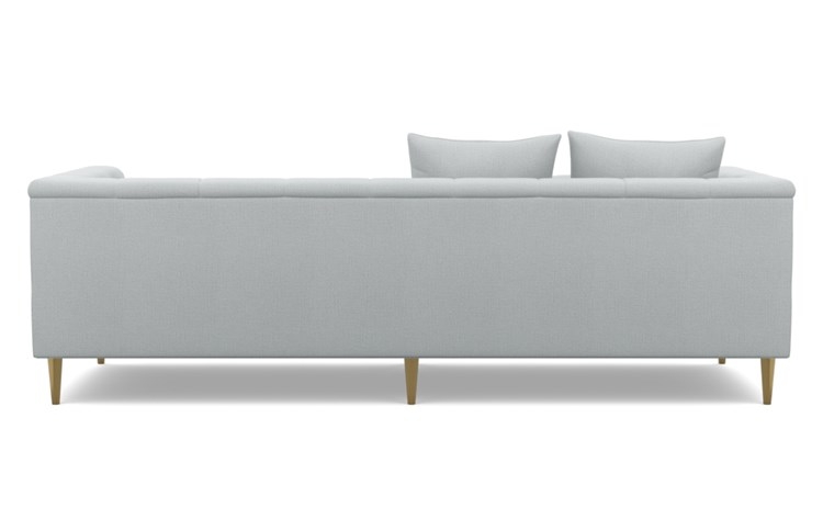 Ms. Chesterfield Sofa with Grey Ore Fabric and Brass Plated legs - Image 3