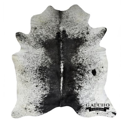 One-of-a-Kind Pinnix Black/White Cowhide Area Rug - Image 0