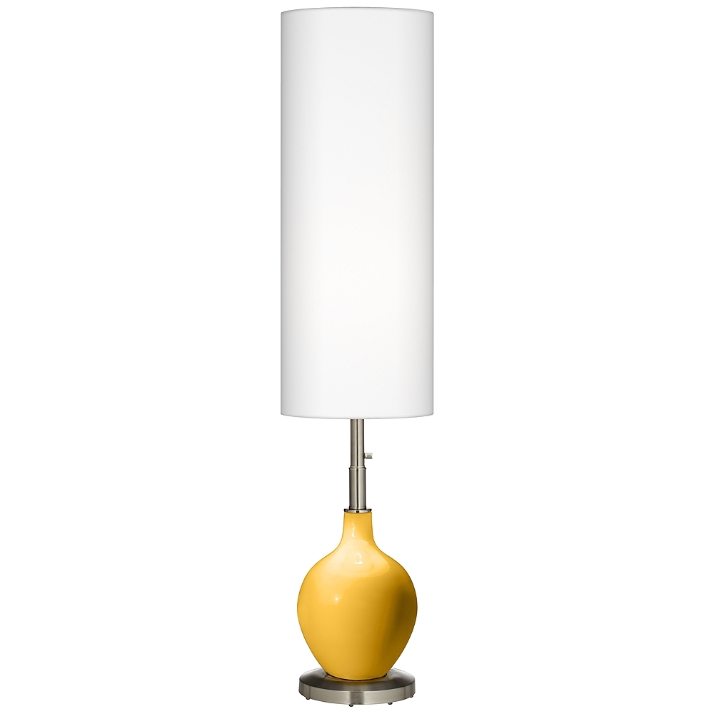 Color Plus Ovo 60" High Goldenrod Yellow Floor Lamp - Image 0