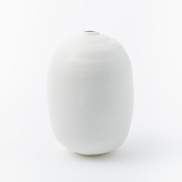 Judy Jackson Bottle Vase, Medium, White - Image 0