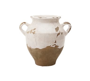 Tuscan Terra Cotta Vase, Small, Double-Handled Urn - Image 0