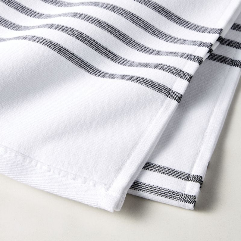 Raya Black and White Striped Hand Towel - Image 5