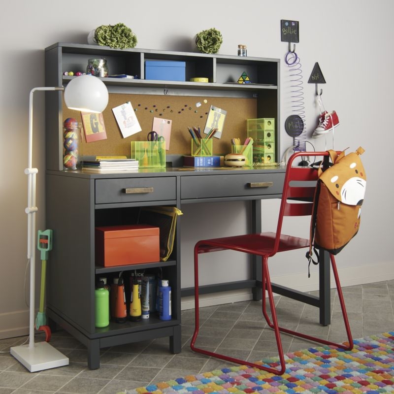 Kids Parke Charcoal Desk Hutch - Image 7