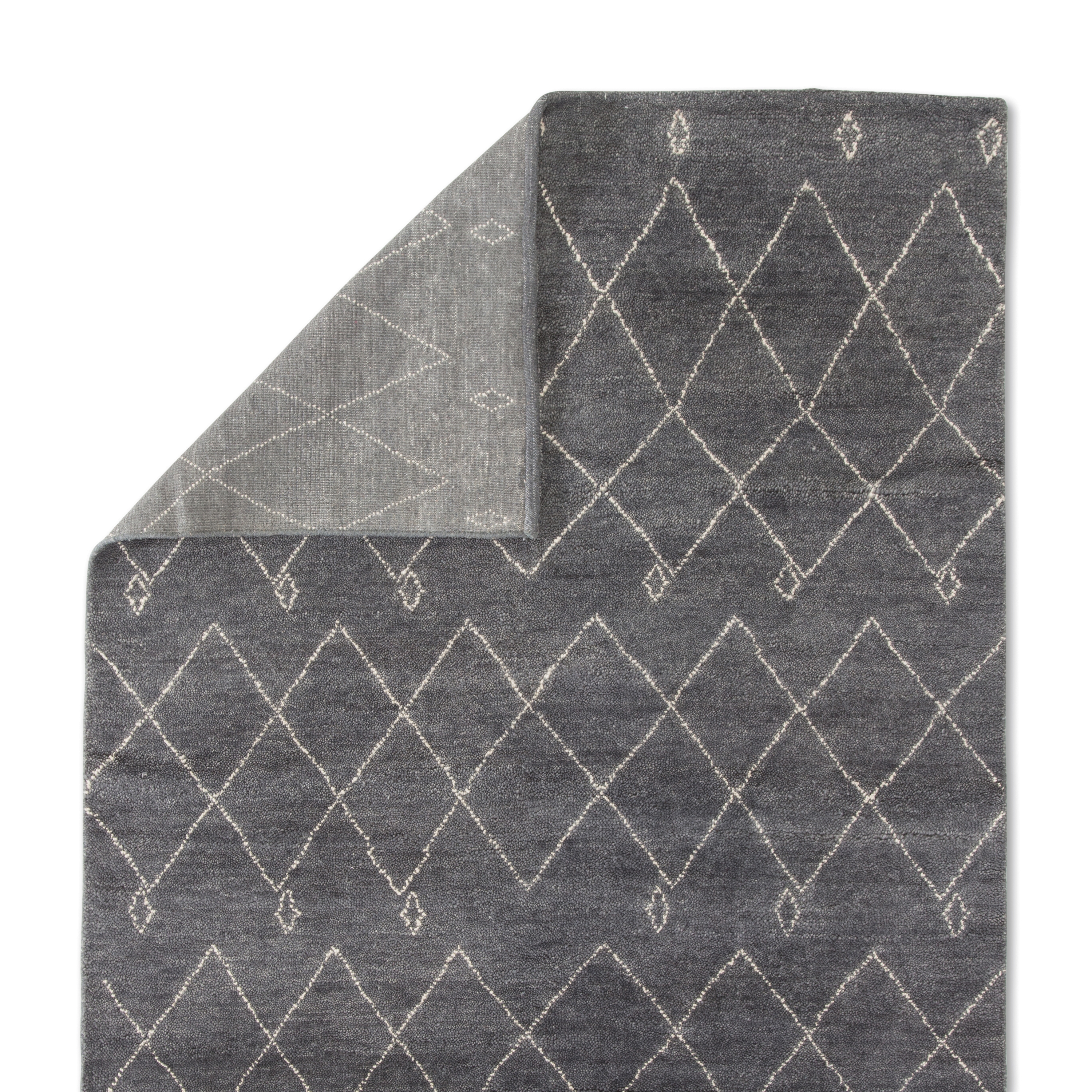 Casablanca Hand-Knotted Trellis Gray/ White Area Rug (8' X 10') - Image 2
