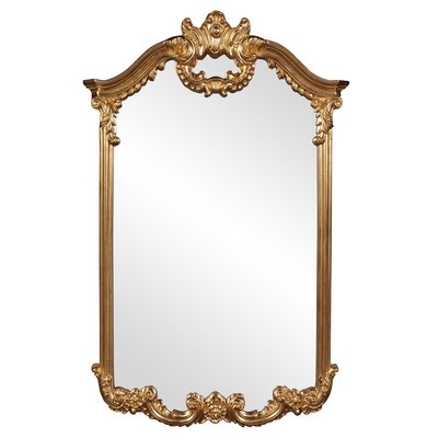 ArchCrowned top Bright Gold Wall Mirror - Image 0