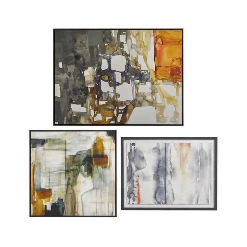 "Sand Storm" Framed Abstract Wall Art Print 36"x2" by Beverly Fuller - Image 3