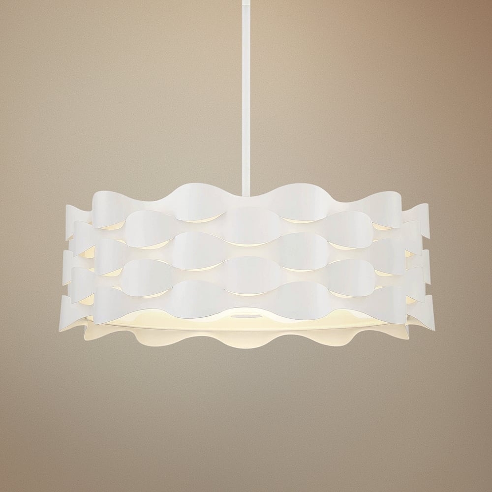 Coastal Current 21" Wide Sand White LED Pendant Light - Style # 35E09 - Image 0