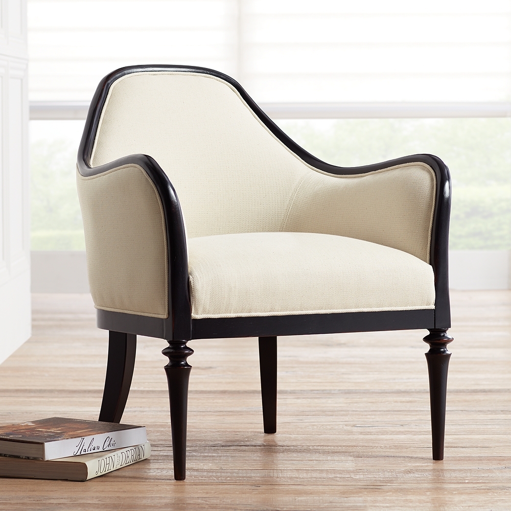 Chester Black and White Upholstered Accent Chair - Style # 68T89 - Image 0