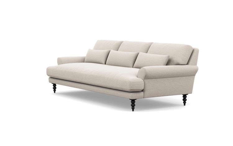 Maxwell Sofa with Linen Fabric and Matte Black legs - Image 4