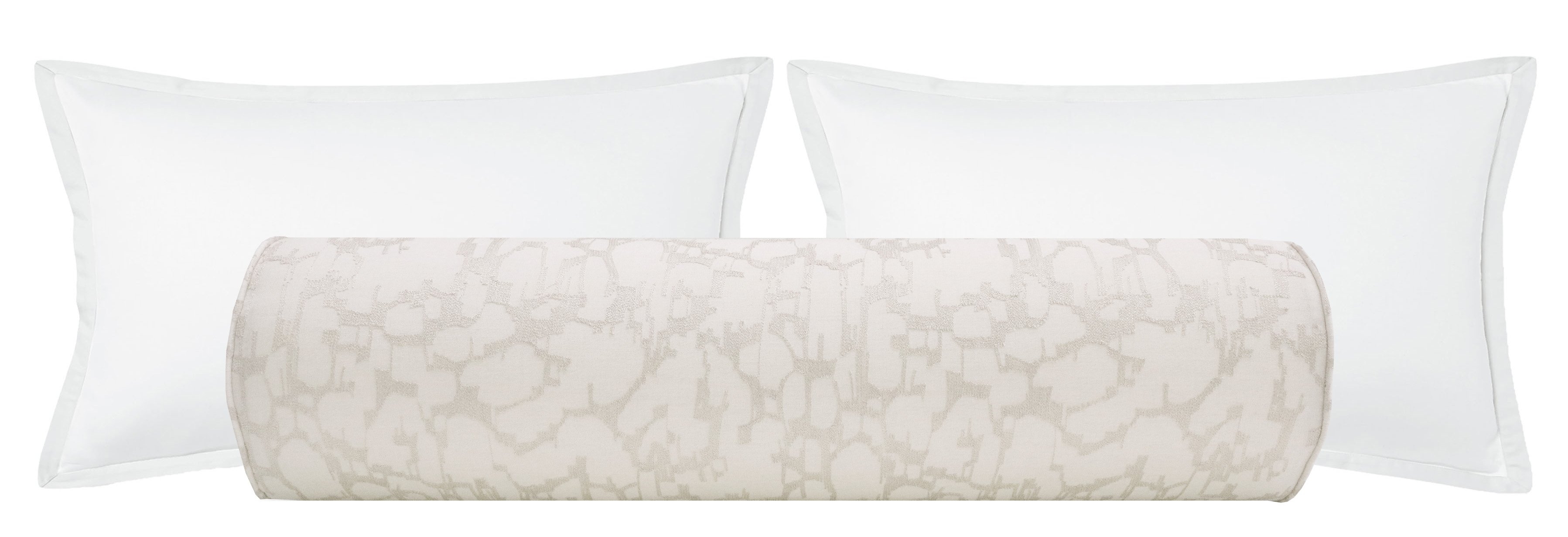THE BOLSTER :: PASTICHE LINEN // ALABASTER - KING // 9" X 48" - Image 0