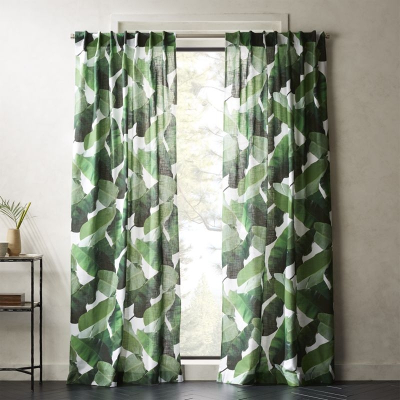"Banana Leaf Curtain Panel 48""x120""" - Image 1