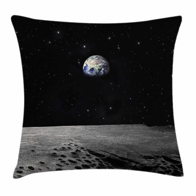 Earth from Moon Square Pillow Cover - Image 0
