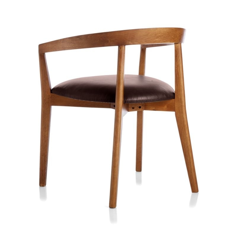 Cullen Shiitake Merlot Round Back Dining Chair - Image 4