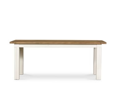 Hart Reclaimed Wood Rectangular Dining Table, Driftwood/Limestone White - Image 1