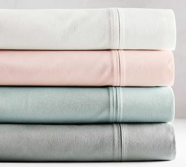 Classic 700-Thread-Count Sateen Sheet Set, Cal. King, Ivory - Image 2