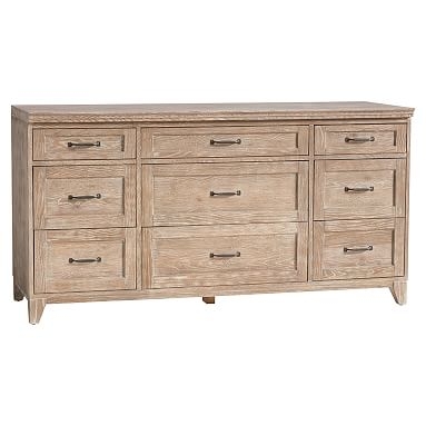 Hampton 9-Drawer Wide Dresser, Smoked Gray - Image 0