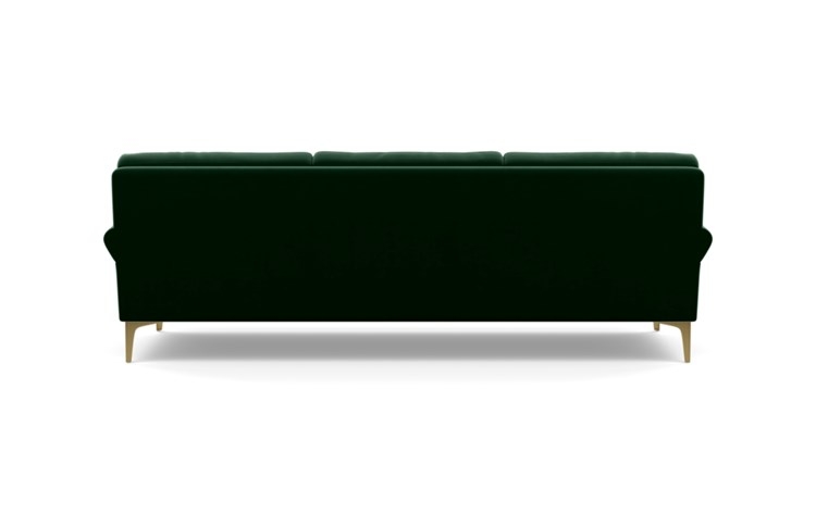 Maxwell Sofa with Emerald Fabric and Brass Plated legs - Image 3