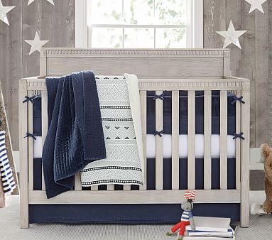 Rory 4-In-1 Convertible Crib &amp; Lullaby Mattress Set, Weathered White - Image 4