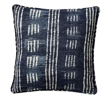 Shibori Dot Pillow, 20", Blue - Image 0