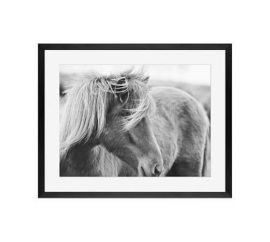 Rustic Horse Jennifer Meyers 16x20 Wood Gallery Black Mat - Image 2