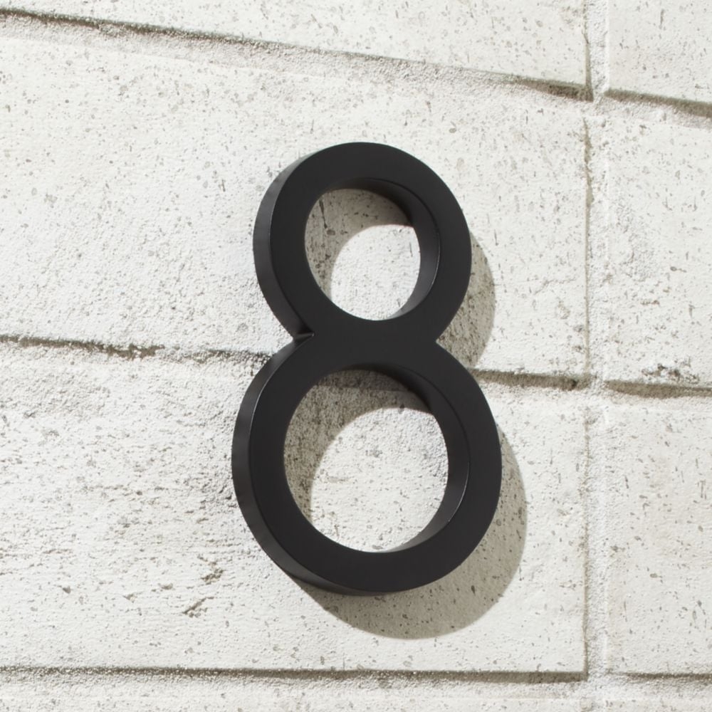 Aurele 6" Matte Black House Number 8 - Image 0