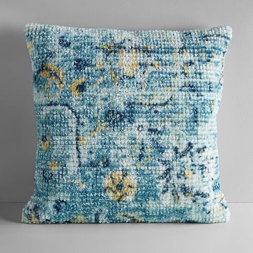 Rani Rug Pillow Cover, Blue Teal, 20"x20" - Image 0