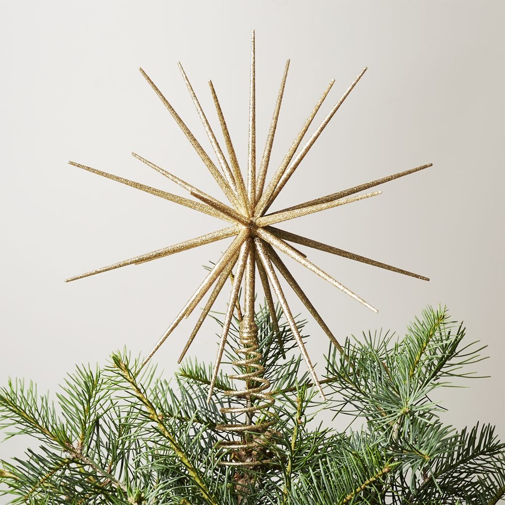 Glitter Gold 3D Star Christmas Tree Topper - Image 0