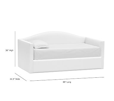 Raleigh Camelback Twin Daybed, Basketweave Slub Ivory (A) - Image 1