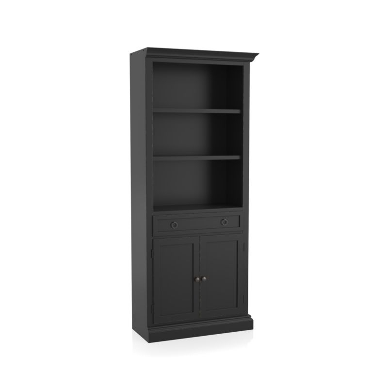 Cameo Bruno Black Right Storage Bookcase - Image 1