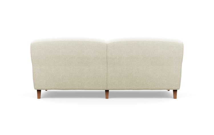 Rose by The Everygirl Sofa with Vanilla Fabric and Oiled Walnut with Brass Caster legs - Image 3
