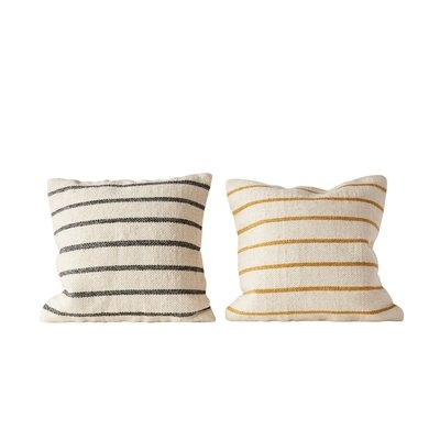 Balic Striped Wool Throw Pillow - Image 0