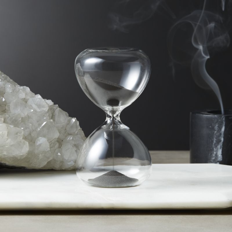 5-Minute Black Sand Hour Glass - Image 1