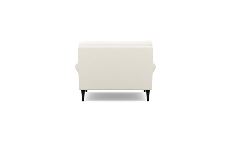 Maxwell Accent Chair with White Ivory Fabric and Painted Black legs - Image 3